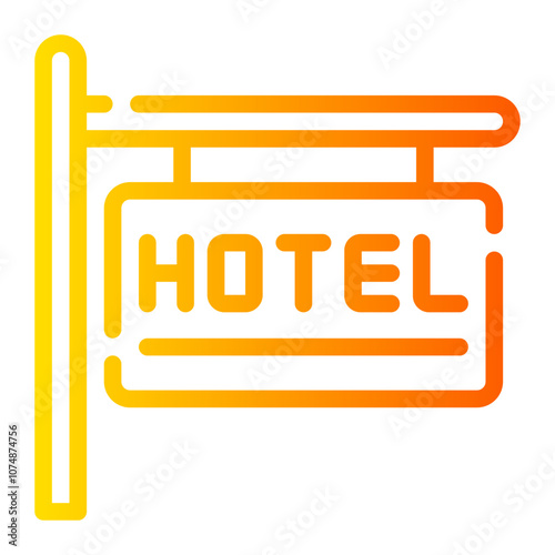 hotel gradient icon