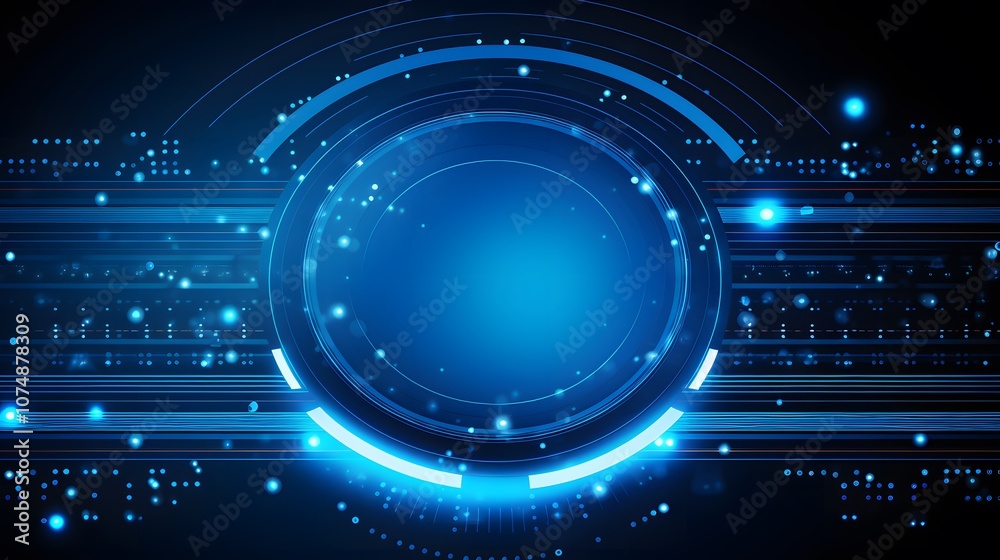 Fototapeta premium blue Abstract technology background circles digital hi-tech technology design background. concept innovation. vector illustration