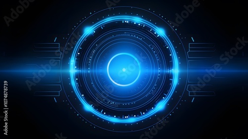  blue Abstract technology background circles digital hi-tech technology design background. concept innovation. vector illustration