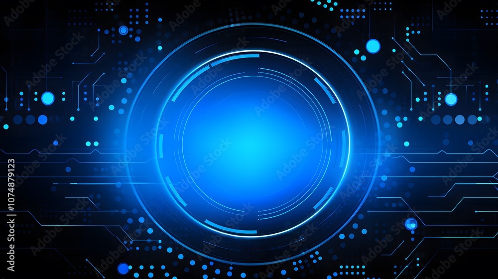 Fototapeta premium blue Abstract technology background circles digital hi-tech technology design background. concept innovation. vector illustration