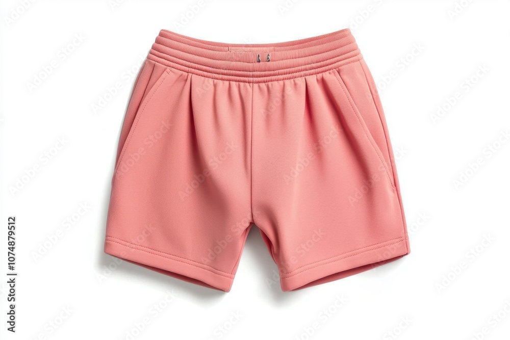 A pair of pink athletic shorts designed for comfort and active wear. A pair of pink athletic shorts designed for comfort and active wear.