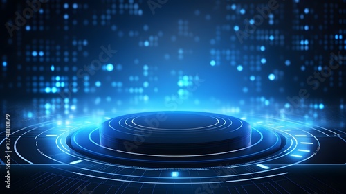 
blue Abstract technology background circles digital hi-tech technology design background. concept innovation. vector illustration