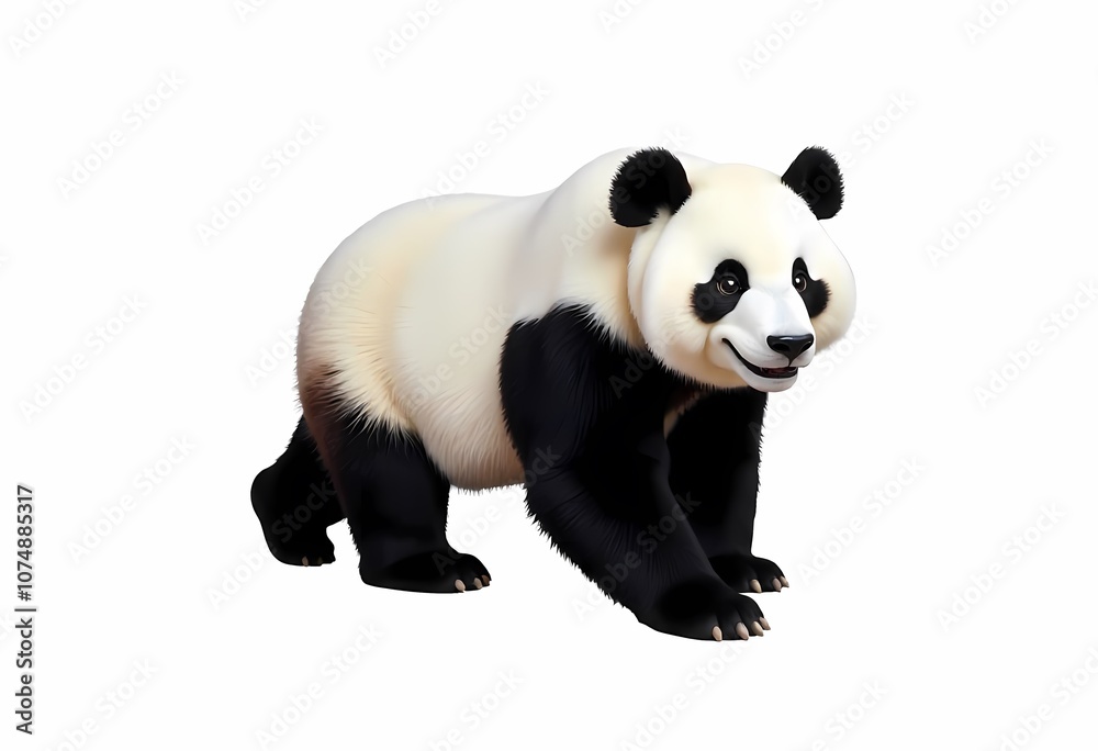 Fototapeta premium a panda bear on a white background 