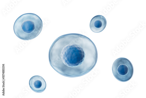 Medical cells with dark background,3d rendering