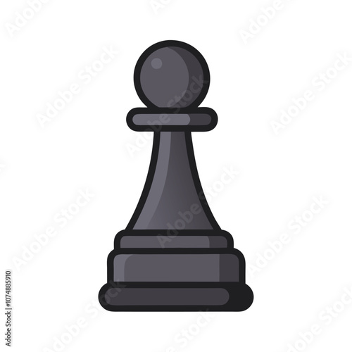 Vector Flat Chess Pawn Icon illustration