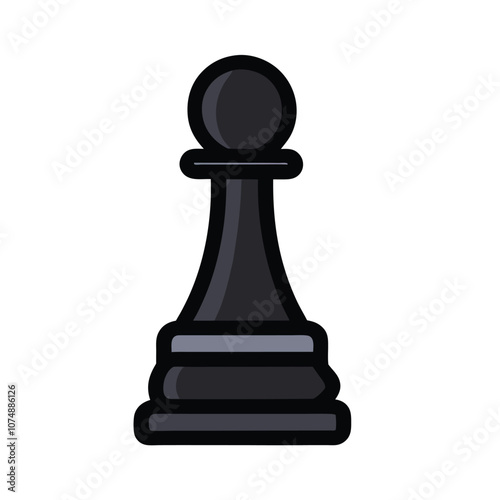 Vector Flat Chess Pawn Icon illustration