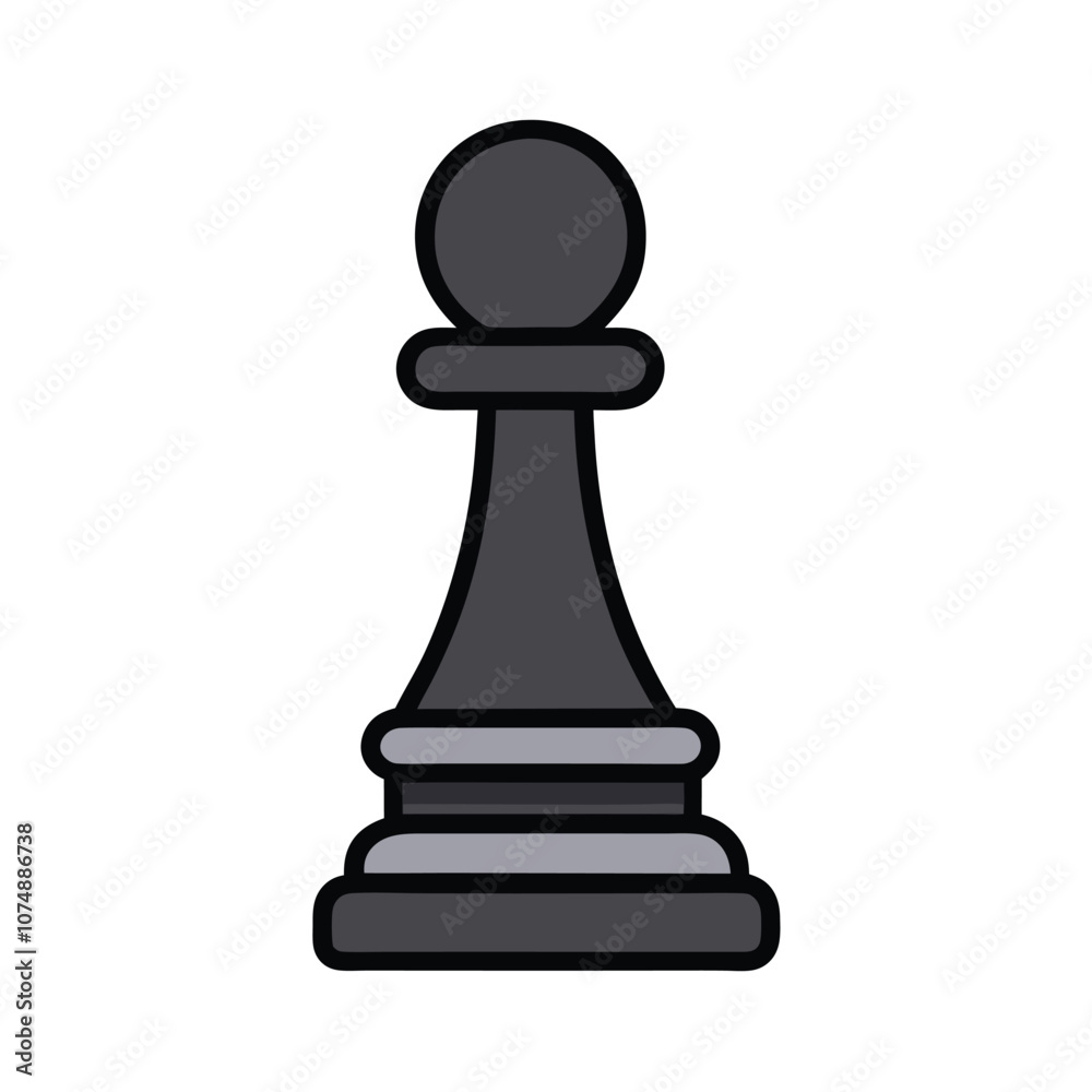 Vector Flat Chess Pawn Icon illustration Vector Flat Chess Pawn Icon illustration