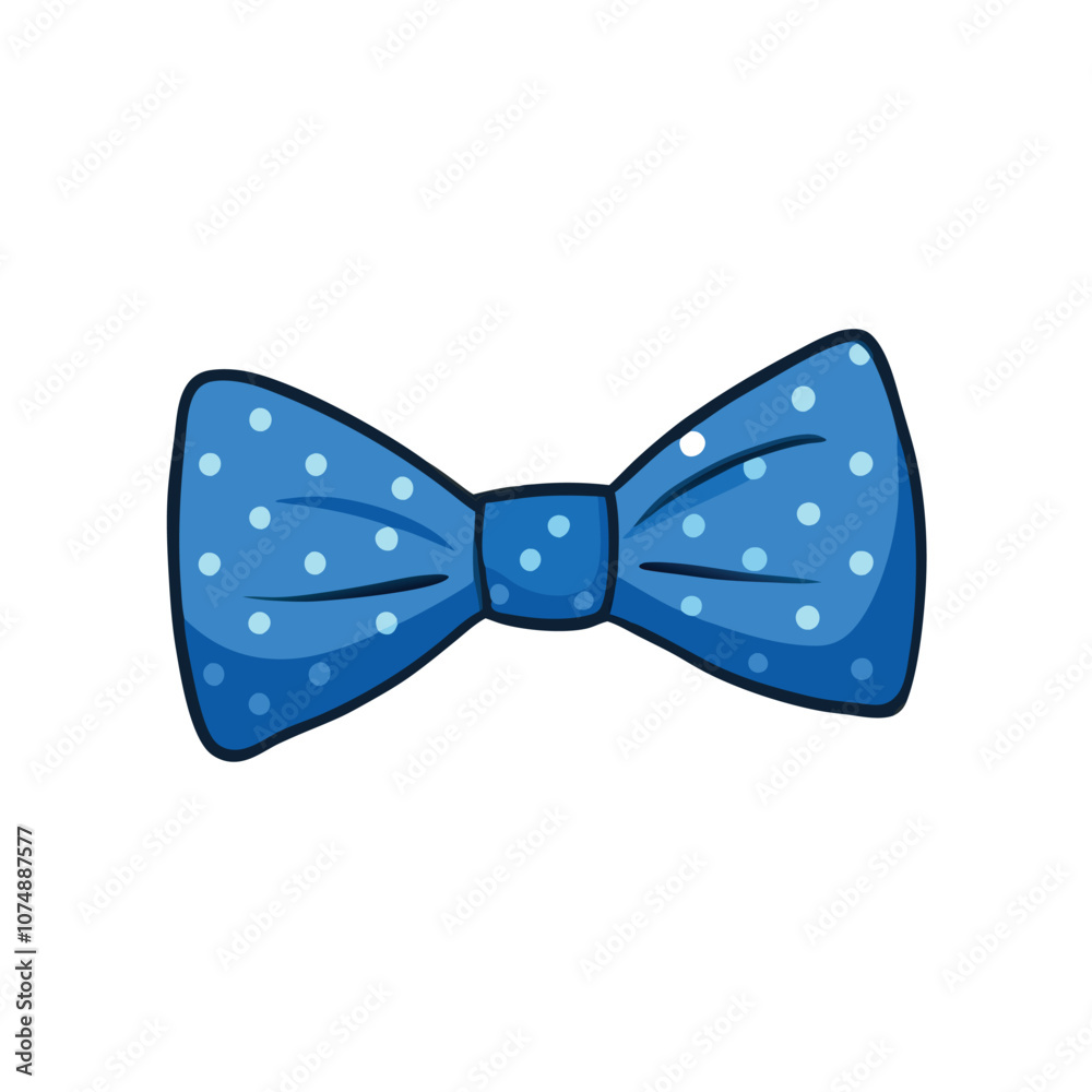 Vector illustration Blue bow tie illustration