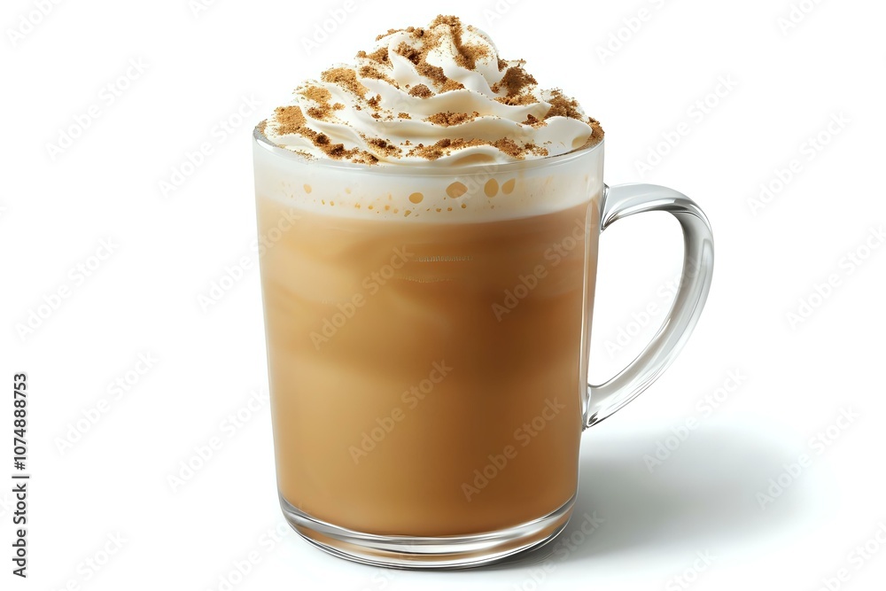 Coffee Drink with Whipped Cream and Cinnamon Coffee Drink with Whipped Cream and Cinnamon