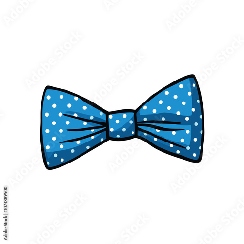 Vector illustration Blue bow tie illustration