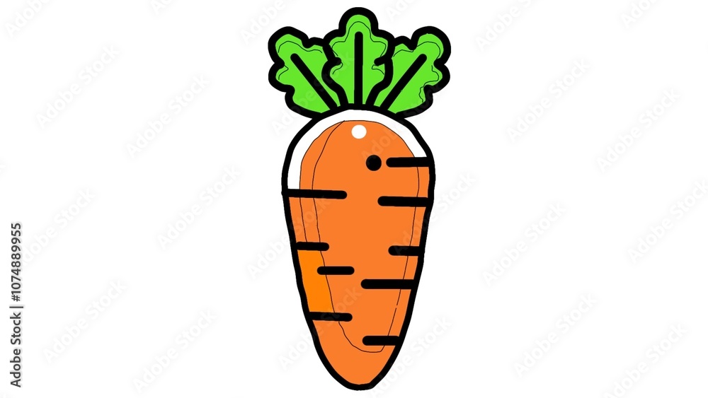 Cute Cartoon Carrot Illustration Cute Cartoon Carrot Illustration