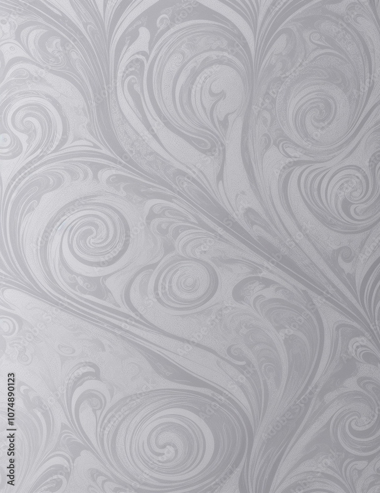 abstract silver pattern with gray swirl background - Generative AI abstract silver pattern with gray swirl background - Generative AI