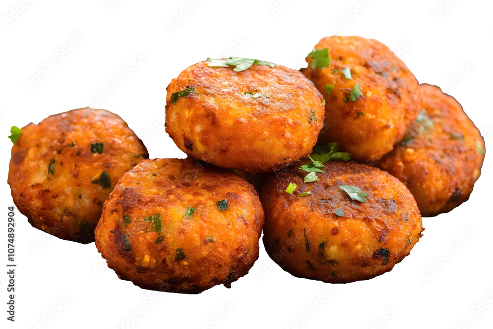 Aloo tikki on a transparent background. isolated background. Aloo tikki on a transparent background. isolated background.