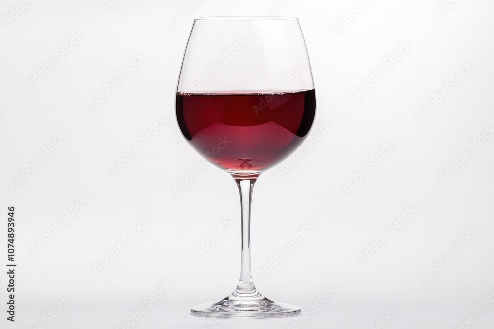 A glass of red wine on a plain background, highlighting its color and elegance. A glass of red wine on a plain background, highlighting its color and elegance.