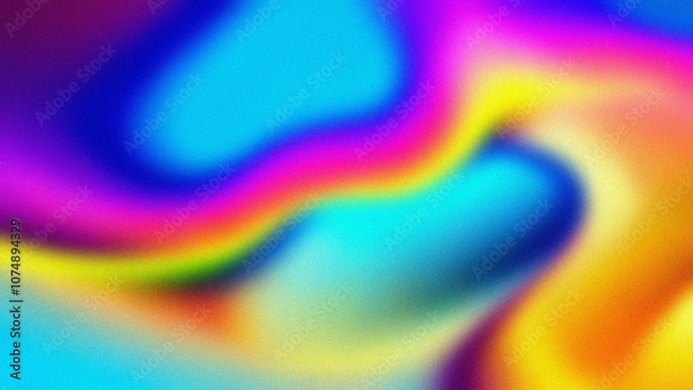 Fototapeta premium Vibrant rainbow hues. Abstract colorful swirls; evokes joy energy and fluidity. A dynamic visual representation of positive emotions.