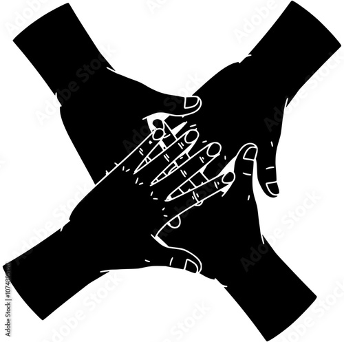 solidarity illustration equality silhouette hand logo human icon diversity outline day concept community arm support group rights social thumb shape and vector graphic background