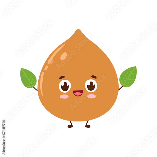 Walnut Food Eat Meal Cuisine Animation Kawaii Character
