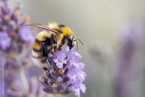 Close up of bee flower animal insect.