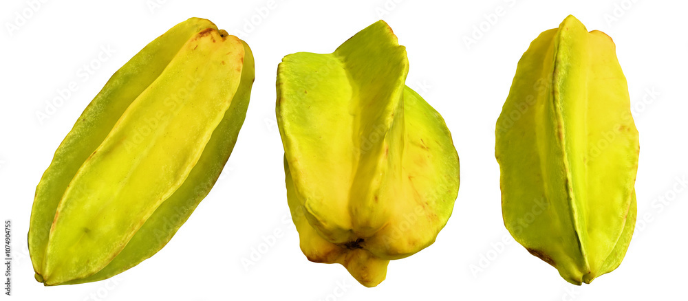 Naklejka premium carambola starfruit isolated on white background