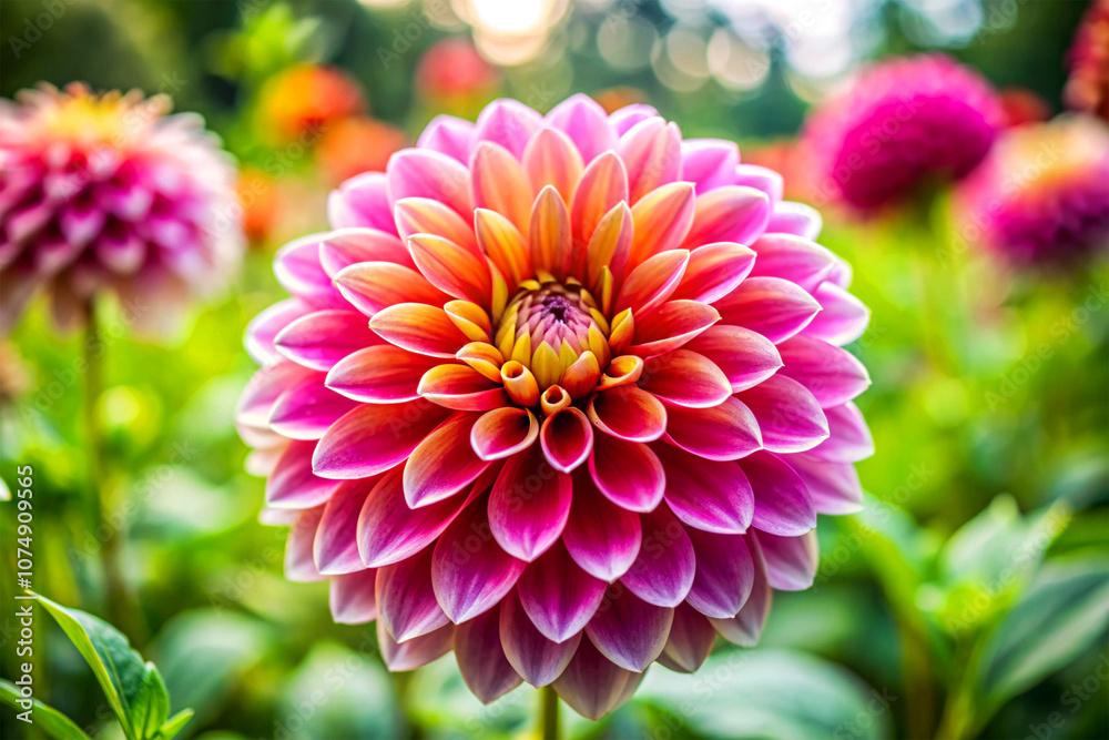 Close-up of a blooming flower in a garden. Close-up of a blooming flower in a garden.