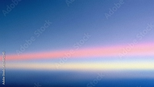 Peaceful sunrise horizon. Serene dawn sky; pastel colors evoke tranquility, hope, and new beginnings. A breathtaking view from above.