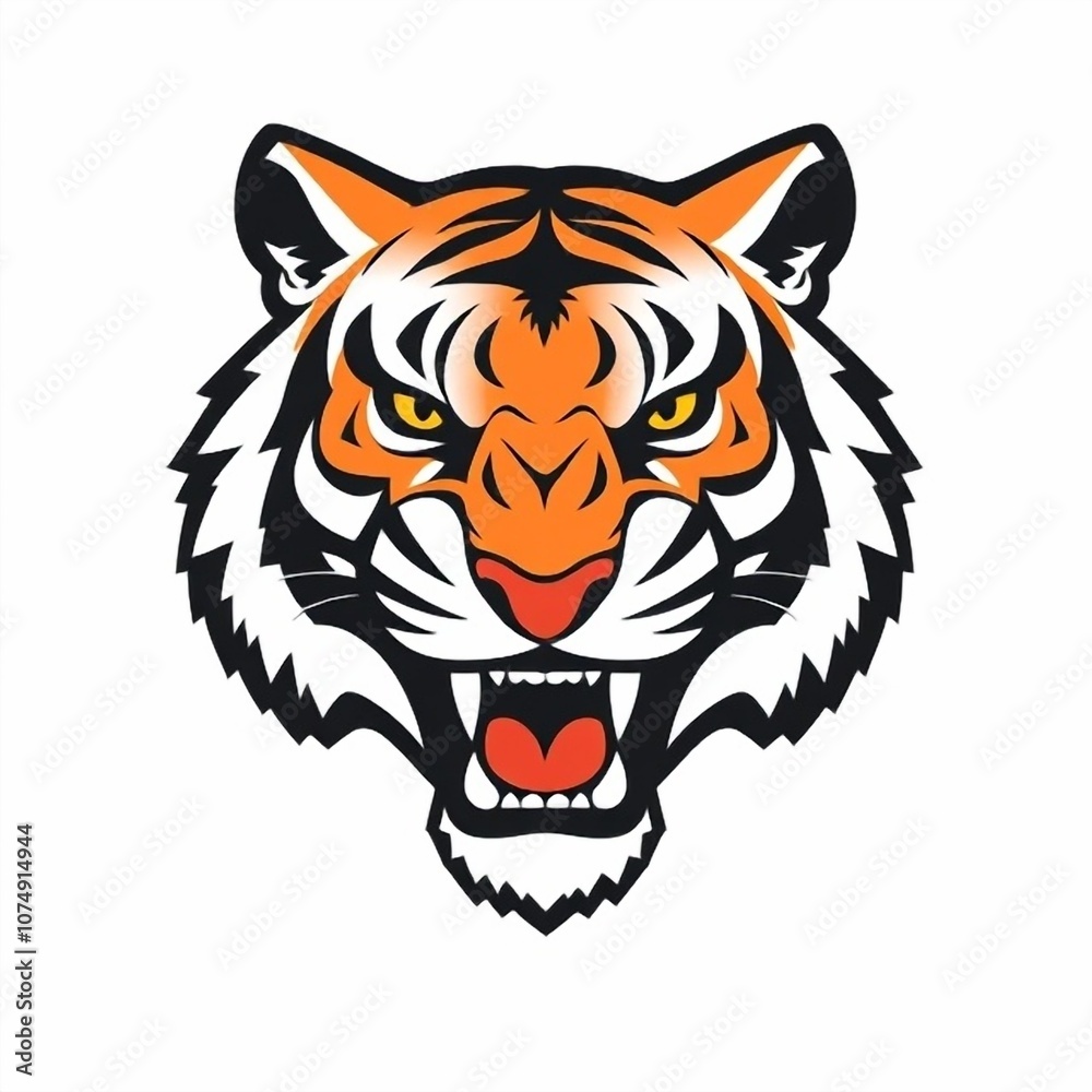 Fierce Tiger Head Illustration Fierce Tiger Head Illustration