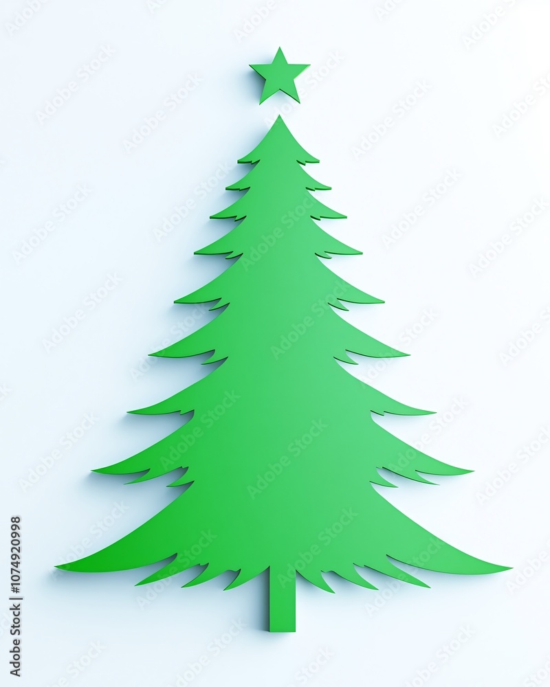 Vibrant Green Tree with Star on Top Ideal for Holiday Decorations and Festive Themes, Perfect for Seasonal Celebrations and Creative Design Projects Vibrant Green Tree with Star on Top Ideal for Holiday Decorations and Festive Themes, Perfect for Seasonal Celebrations and Creative Design Projects