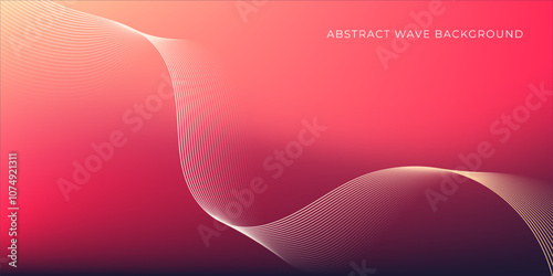 Modern abstract wave with colorful background. Dynamic wave pattern. Futuristic technology concept. Vector illustration
