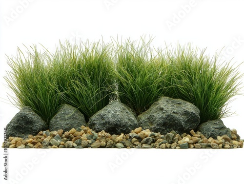 Enhalus acoroides seagrass exhibits long broad leaves dark green hue highlighting its thick and robust texture minimalistic setting enhances its features. photo