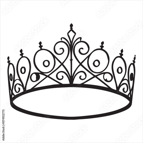 King Crown silhouette Clipart Design - Royal Crown illustration vector illustration 