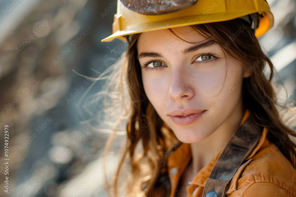 A skilled bricklayer at work on a bustling modern construction site generative ai A skilled bricklayer at work on a bustling modern construction site generative ai