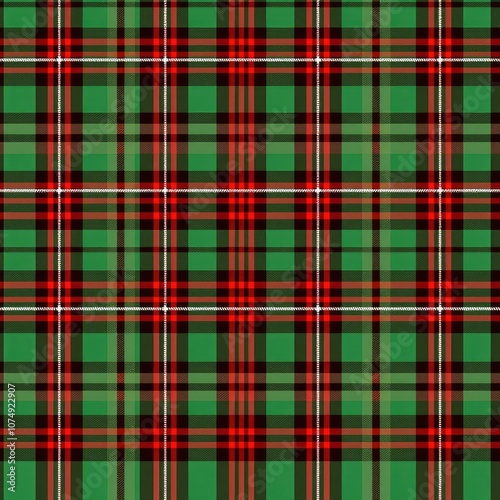 Christmas tartan pattern, red and green christmas background