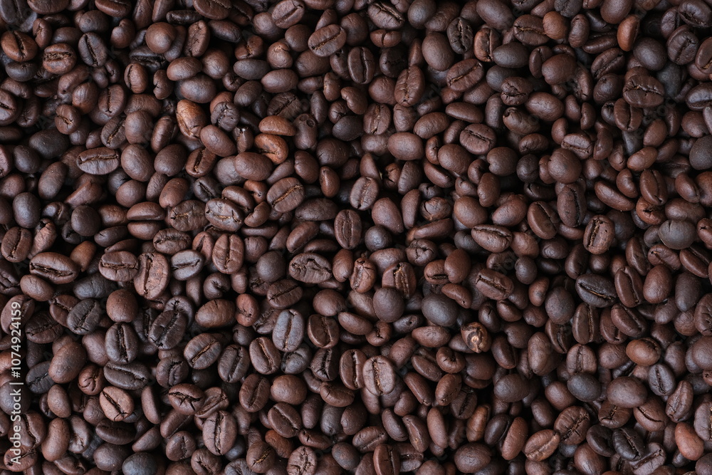 Roasted coffee beans for background Roasted coffee beans for background