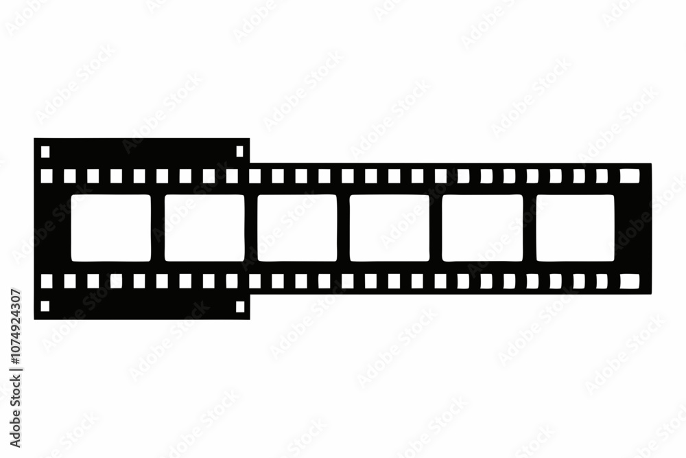 Filmstrip, Film strip vector icon, film strip frame silhouette vector illustration Filmstrip, Film strip vector icon, film strip frame silhouette vector illustration