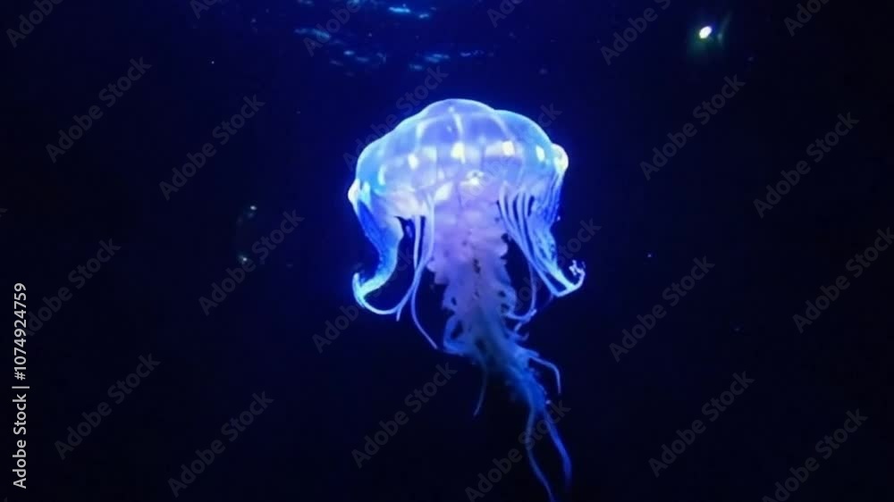 beautiful and glowing jellyfish in the ocean beautiful and glowing jellyfish in the ocean