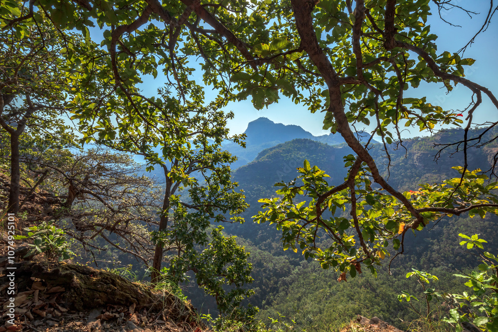Beautiful Sunset view of satpura mountain range, View from Priyadarshini Point, Pachmarhi, Madhya Pradesh, India. Beautiful Sunset view of satpura mountain range, View from Priyadarshini Point, Pachmarhi, Madhya Pradesh, India.