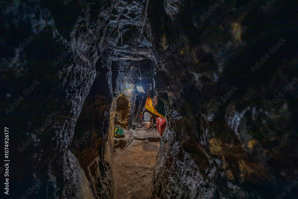 Pachmarhi, Madhya Pradesh, India - October 26 2018 : Bada mahadev temple in pachmarhi. Pachmarhi, Madhya Pradesh, India - October 26 2018 : Bada mahadev temple in pachmarhi.