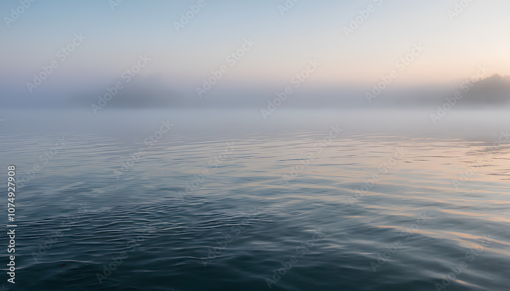 Obraz premium Sea ripple water with morning fog 