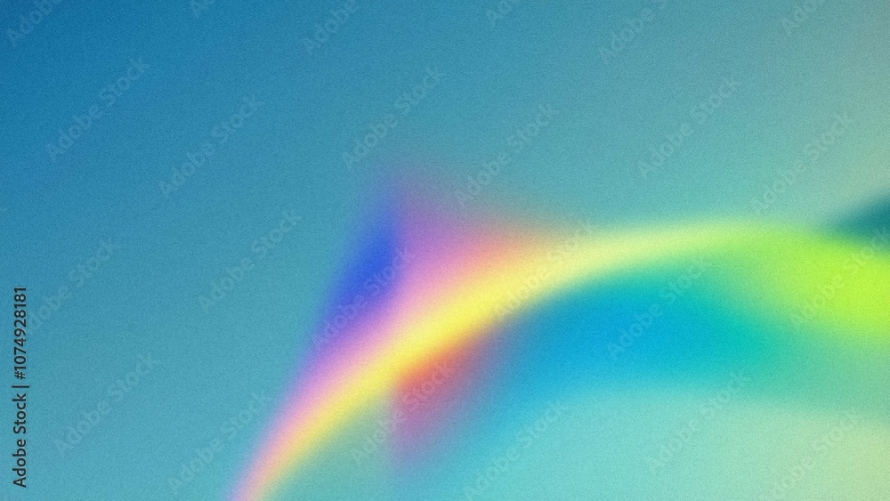 Fototapeta premium Rainbow light stream. Ethereal rainbow arc, symbolizes hope, dreams, and vibrant energy. A colorful, calming image.
