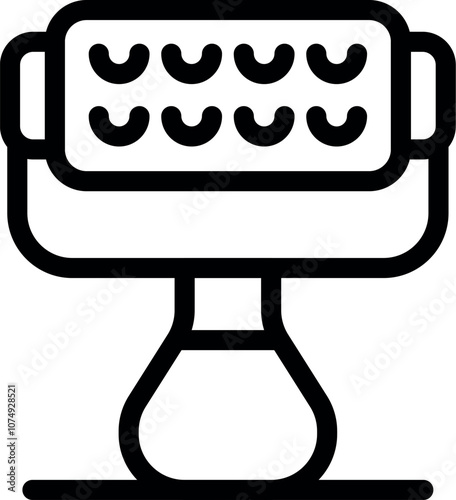 Lint roller cleaning fabric, simple icon of a tool for removing pet hair, dust and fluff