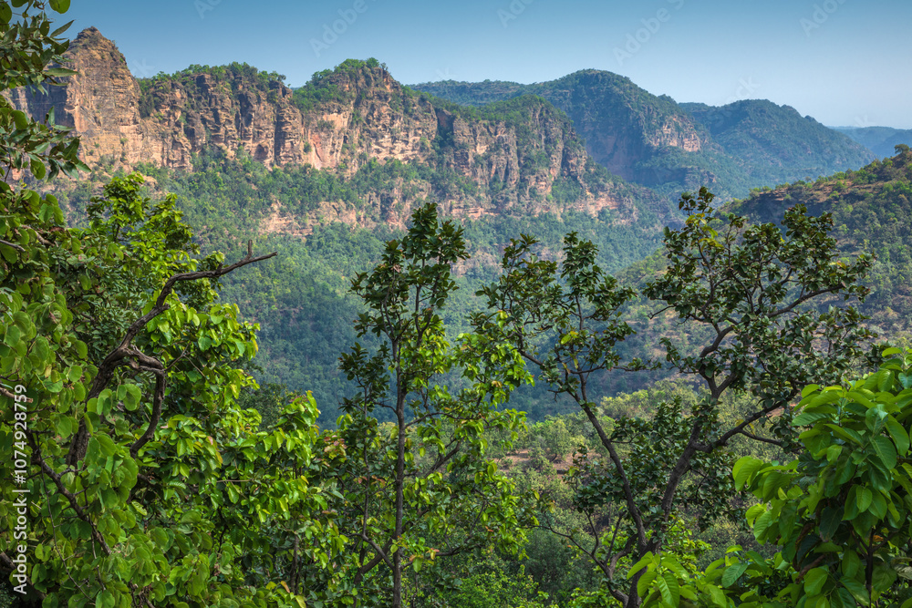 Beautiful Sunset view of satpura mountain range, Pachmarhi, Madhya Pradesh, India. Beautiful Sunset view of satpura mountain range, Pachmarhi, Madhya Pradesh, India.