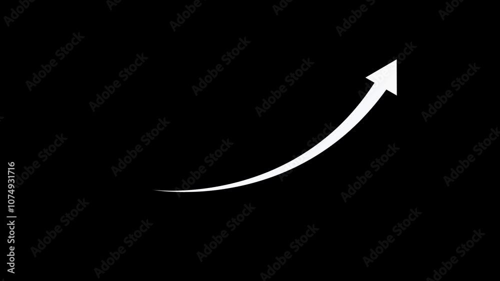 arrow still goes up. Red Arrow. Business cartoon animation. Arrow Glossy arrow animation Isolated on Black background.4k video. arrow still goes up. Red Arrow. Business cartoon animation. Arrow Glossy arrow animation Isolated on Black background.4k video.