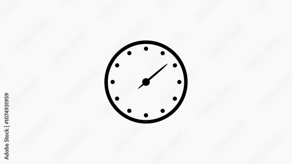 Abstract analog clock icon animation. clock time icon animated video. 4k Abstract analog clock icon animation. clock time icon animated video. 4k
