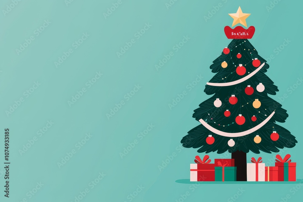 Naklejka premium Merry Christmas, Shop our festive sale now for amazing gifts and holiday cheer!