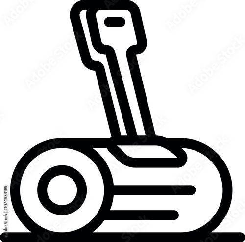 Personal electric transport balancing on two wheels, modern gyro scooter with handle provides convenient and eco friendly urban mobility