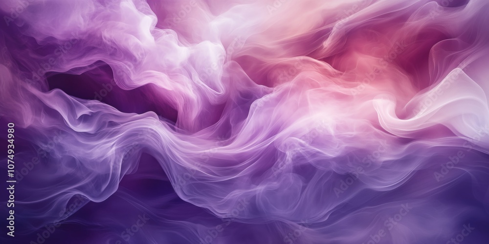 Obraz premium Abstract swirling smoke, vibrant colors, ethereal atmosphere, soft textures