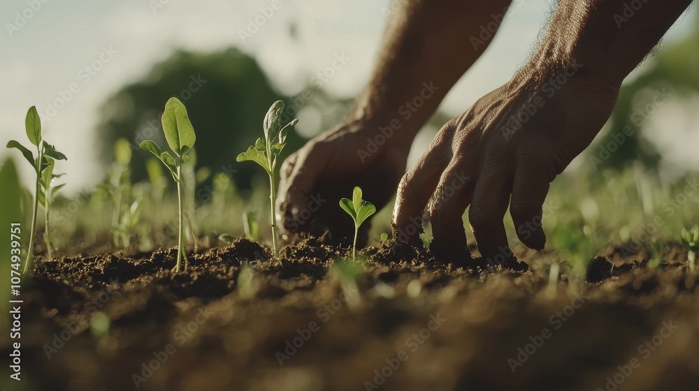 Individuals engage in planting to mitigate environmental impact and combat pollution through sustainable practices Individuals engage in planting to mitigate environmental impact and combat pollution through sustainable practices