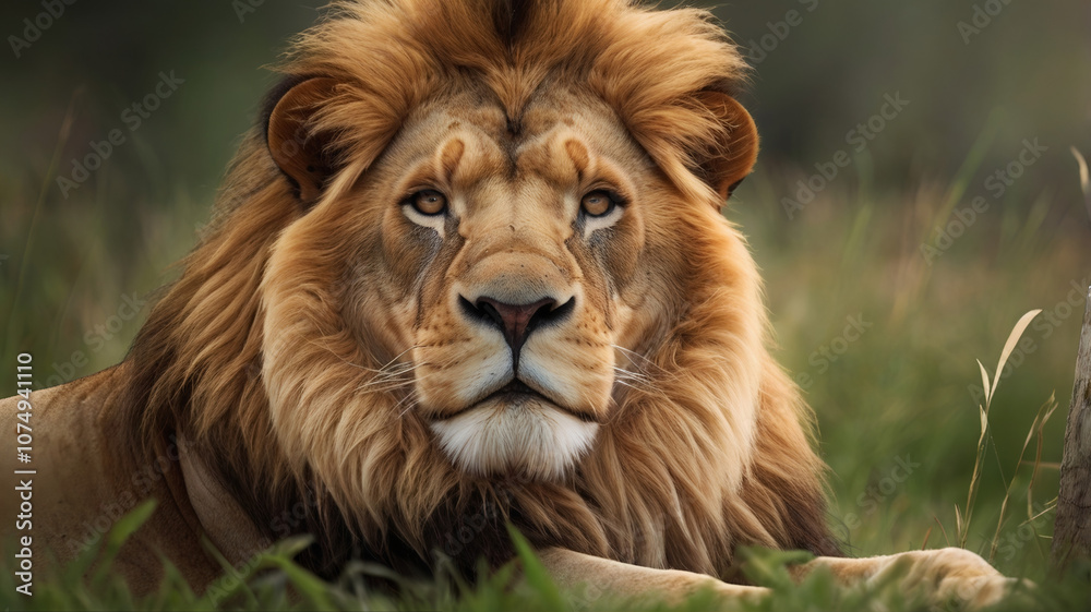 Natural Habitat: A Thoughtful Lion’s Portrait Natural Habitat: A Thoughtful Lion’s Portrait