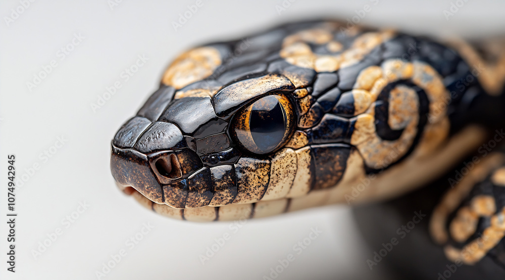 Fototapeta premium Close-up of a detailed snake head
