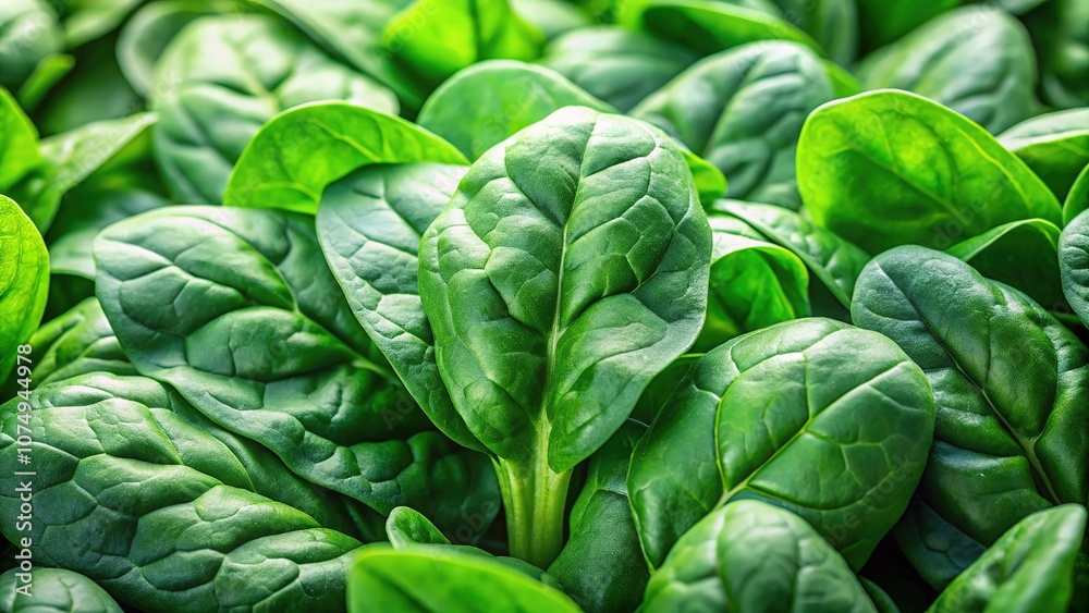 Green, healthy spinach leaves; a delicious start.